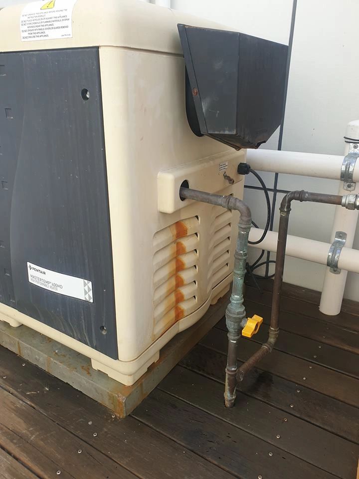 pentair pool heater leaking water